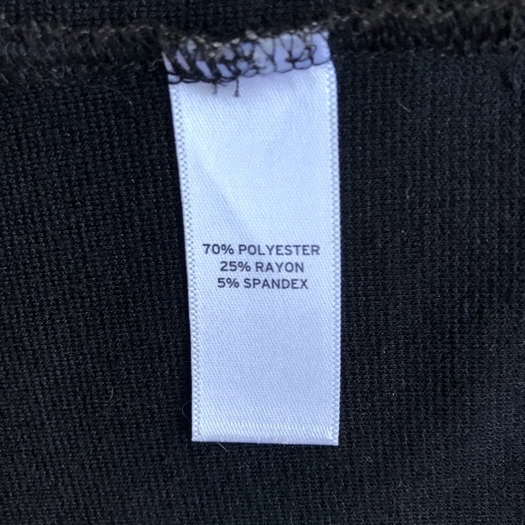 VALETTE Black Ponte Cotton Motocycle Jacket Asymmetrical Zipline Crop Size 10 - Picture 16 of 17